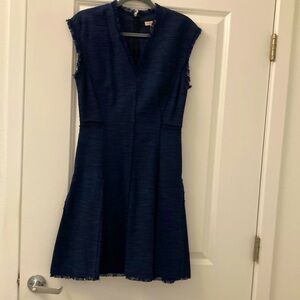 Rebecca Taylor Navy Tweed A-line Dress